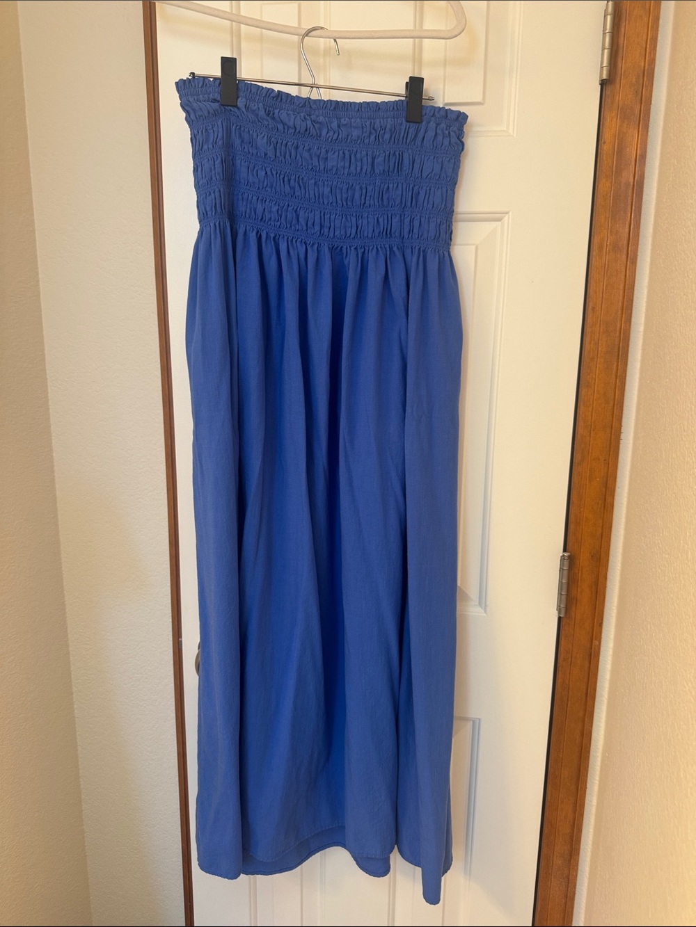 Universal Thread Royal Blue Strapless Smocked Maxi Dress